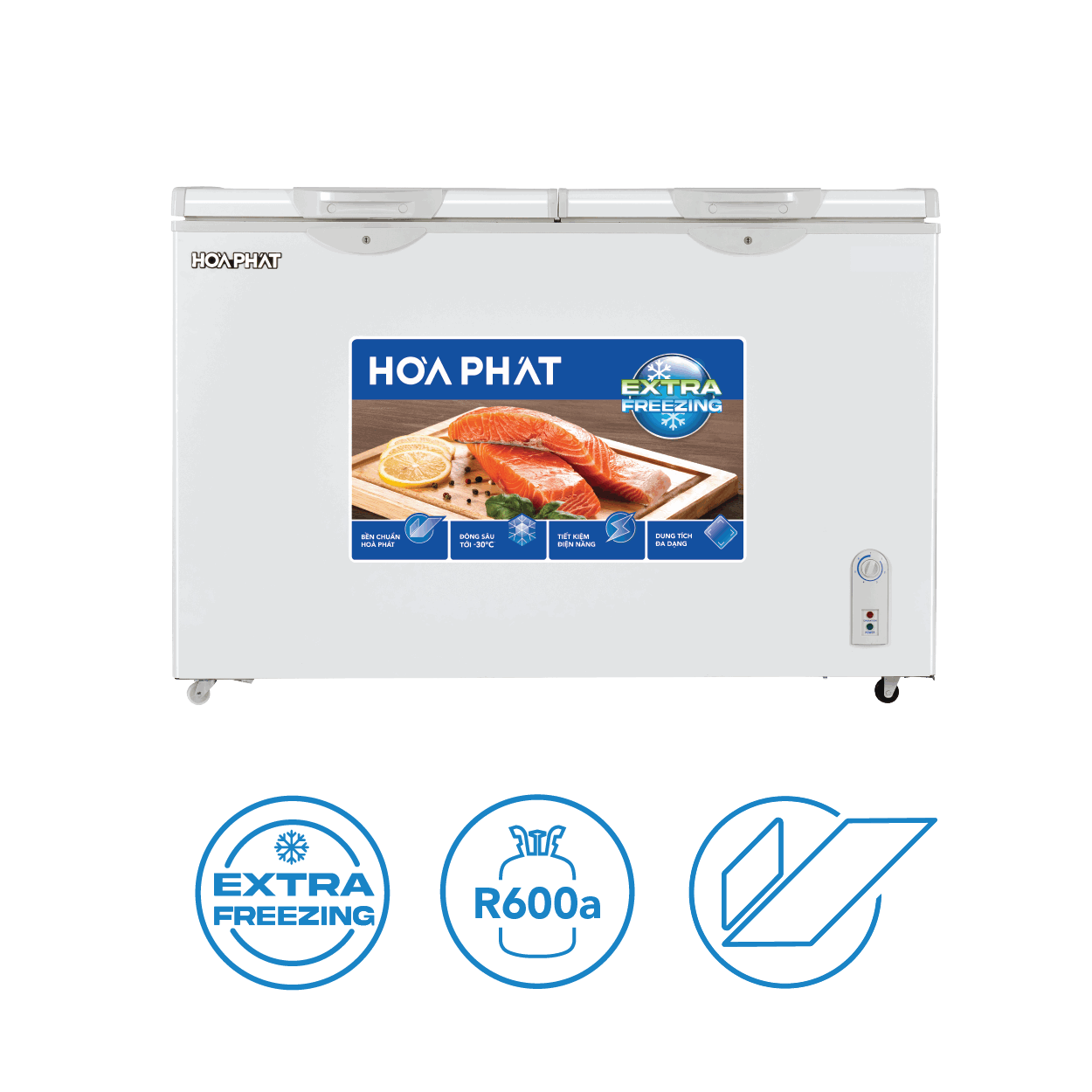 Tủ bảo quản Hòa Phát 295 lít HPF BD6295, 2 ngăn, 2 cánh